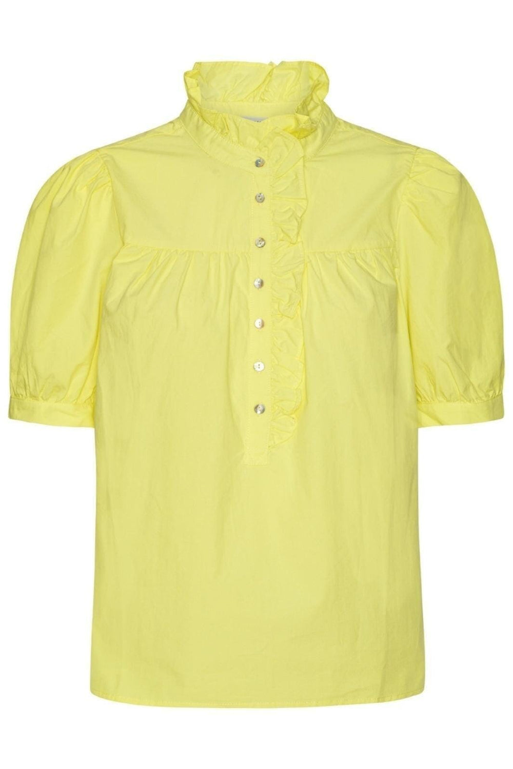Continue - Ariana Ss Poplin - Yellow Bluser