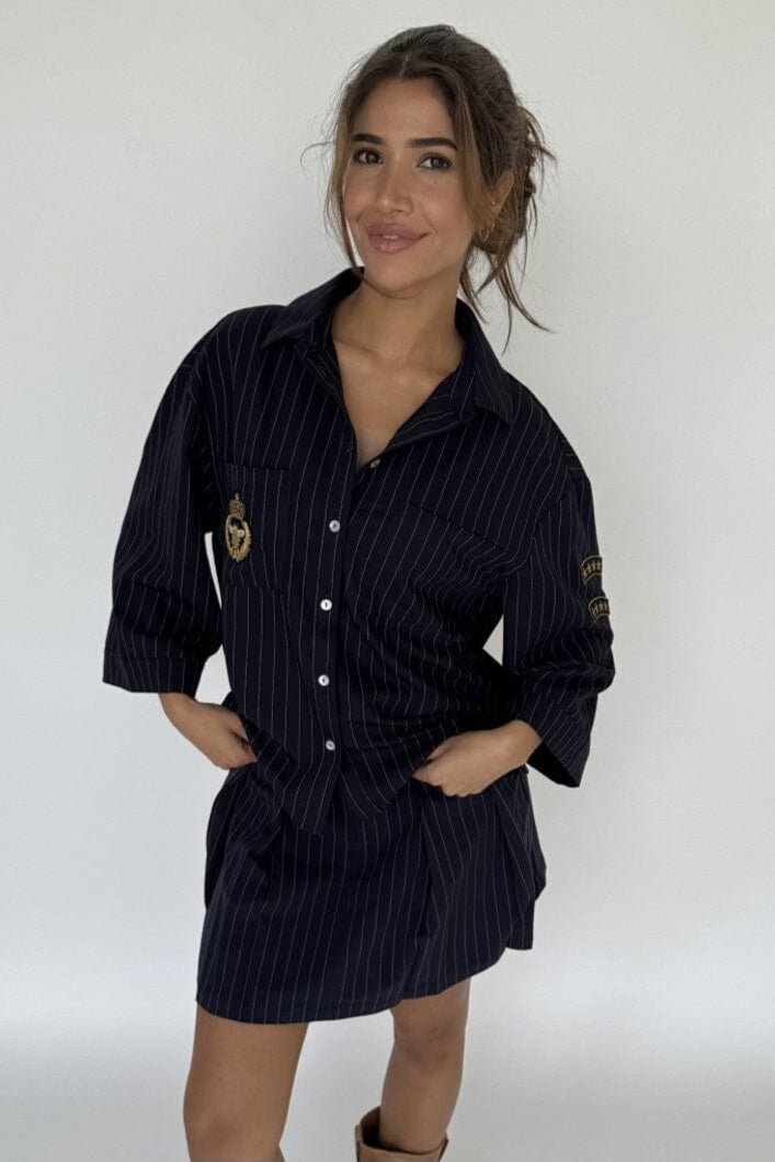 Continue - Mili Pinstripe Patch 14999 - Navy Blue Stripe