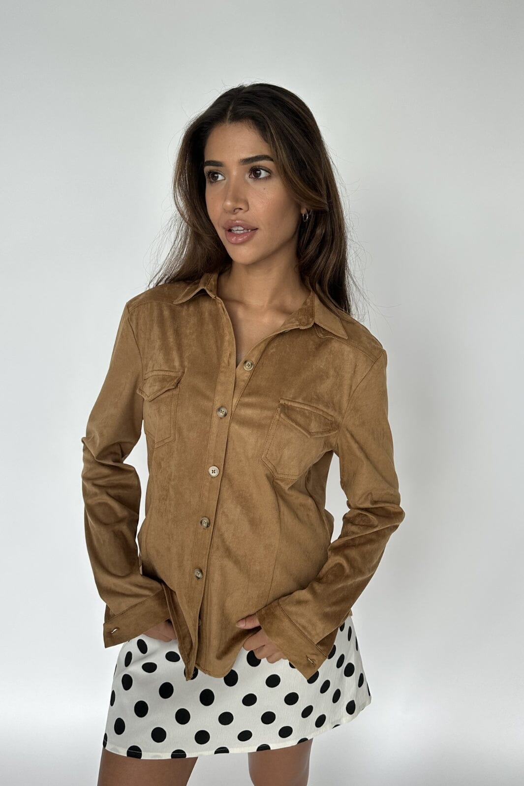 Continue - Ronja Suede 15031 - Cognac Bluser