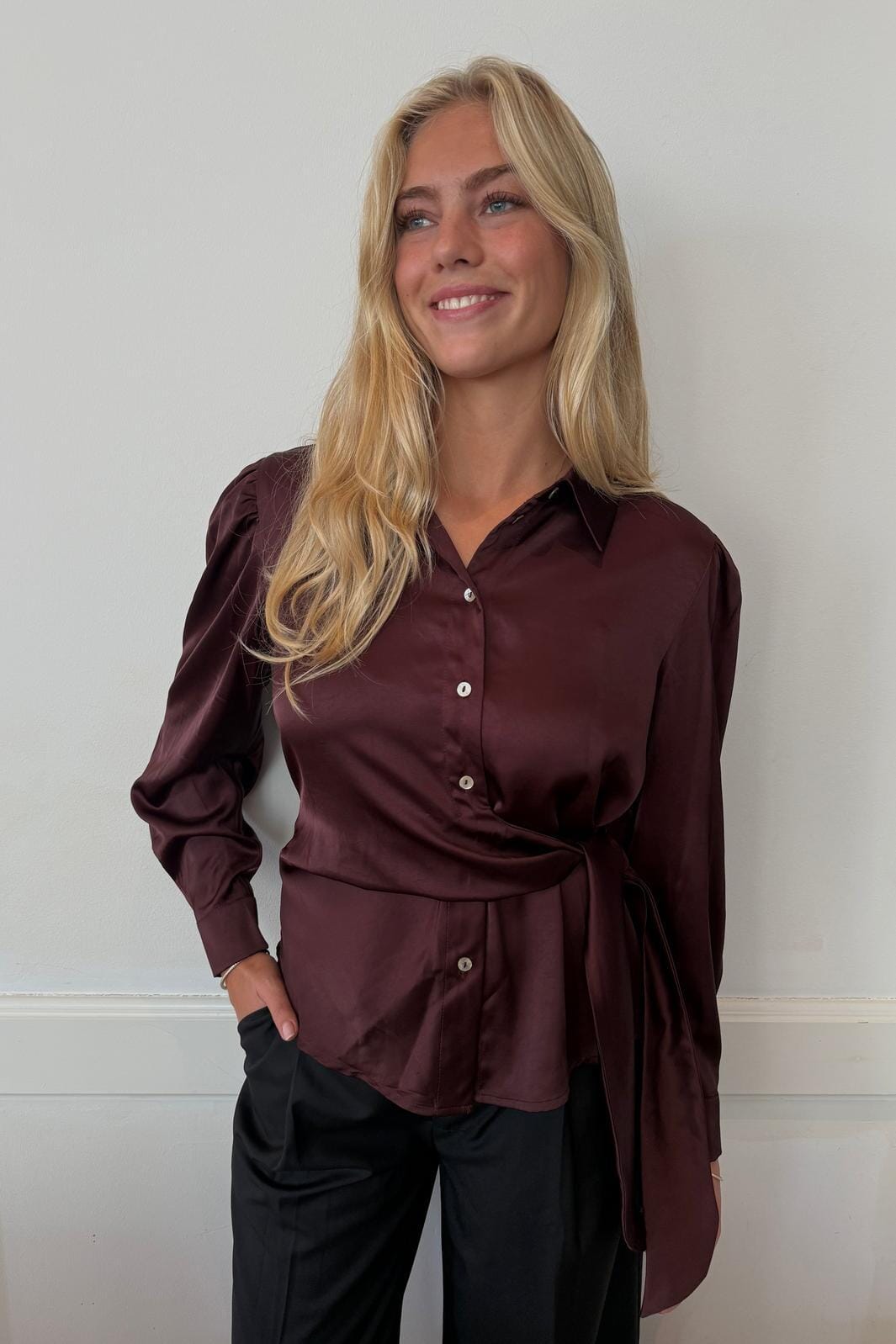 Continue - Roseanne Solid 15003 - Bordaux Bluser