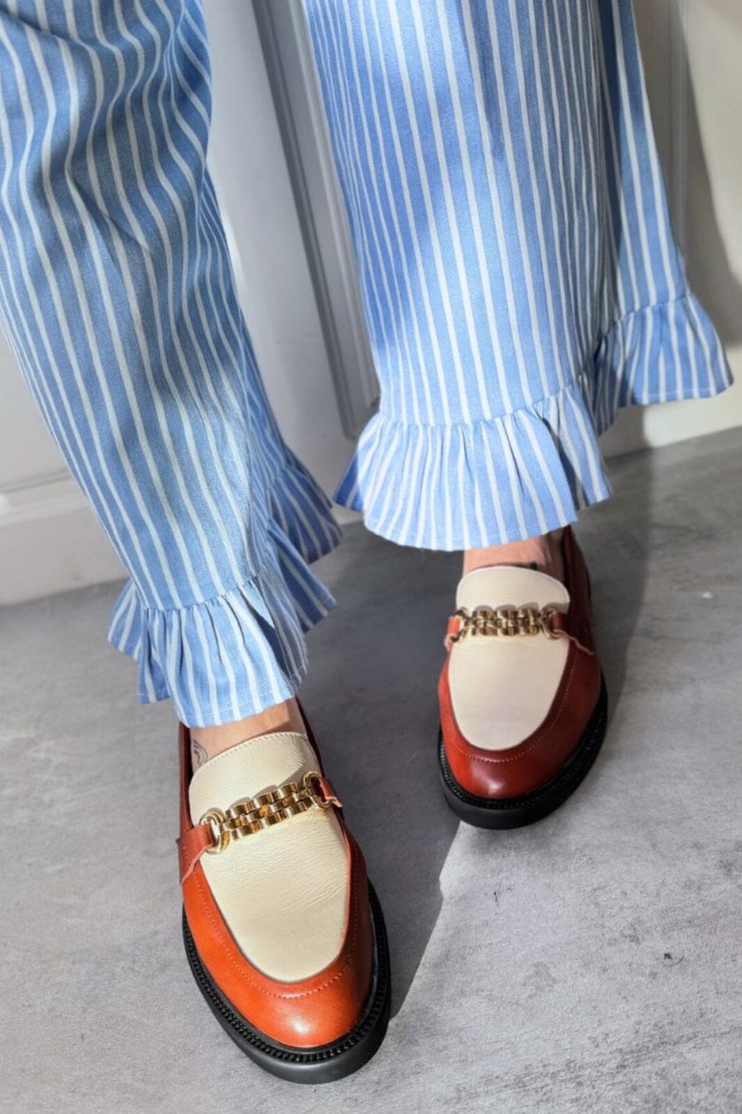 Copenhagen Shoes - Feel Spring - 214 Cognac / Nude Loafers
