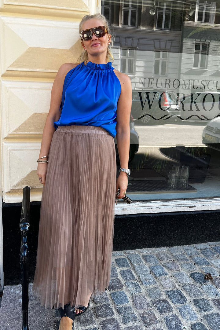 EMM Copenhagen - Celine Plisse Skirt - Camel Nederdele