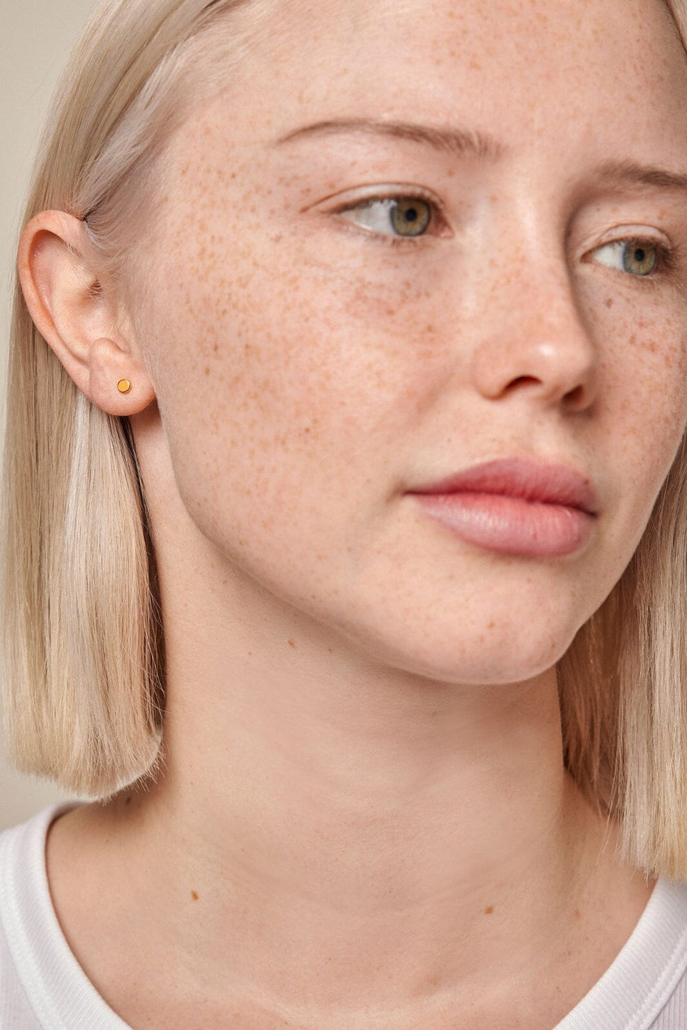 Enamel Copenhagen - Stud, Enamel Dot E313G 1 Pair - Orange Øreringe