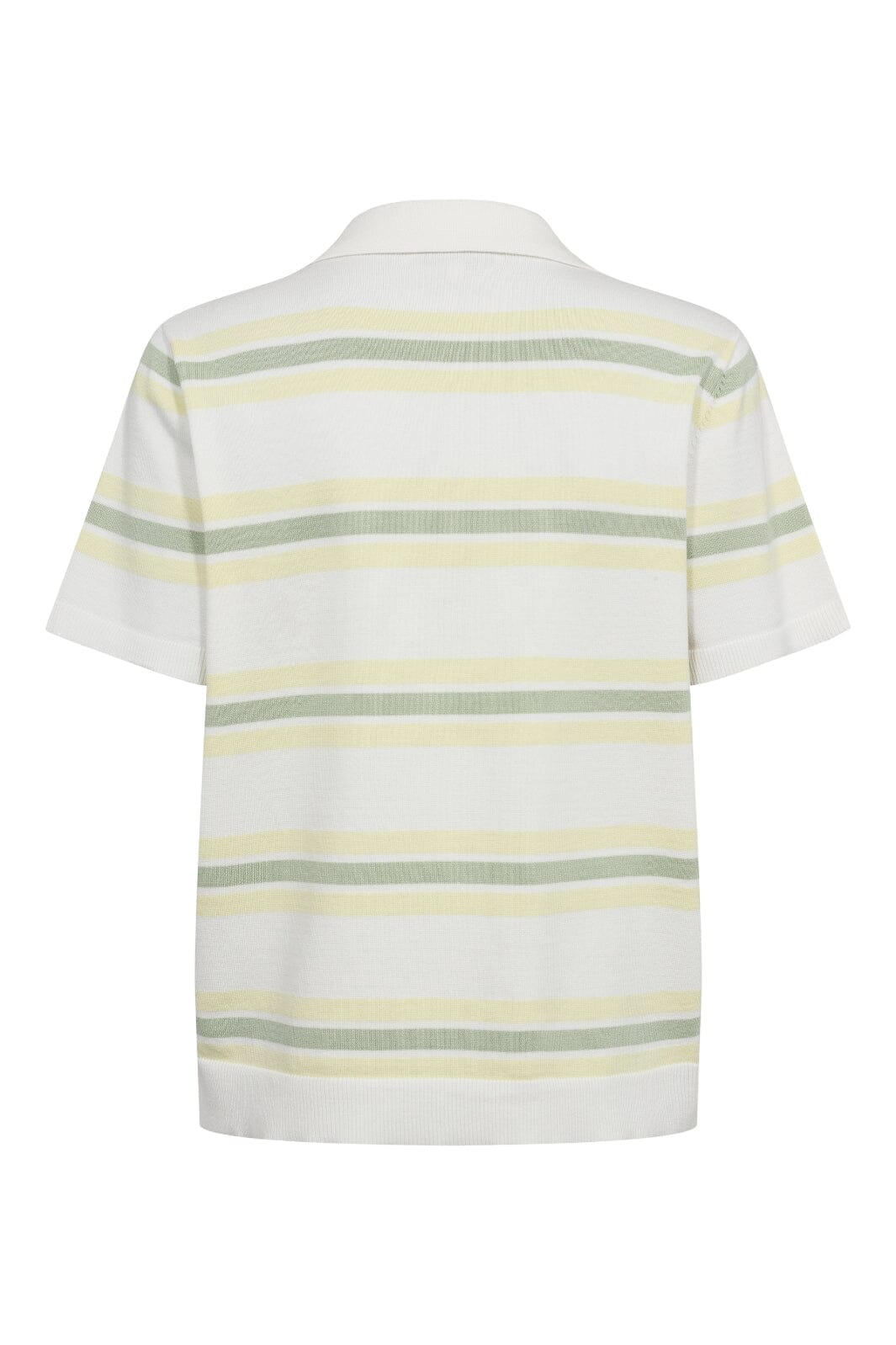 A-VIEW - Polo Stripe Knit Blouse AV5060 - 200 - White/Yellow