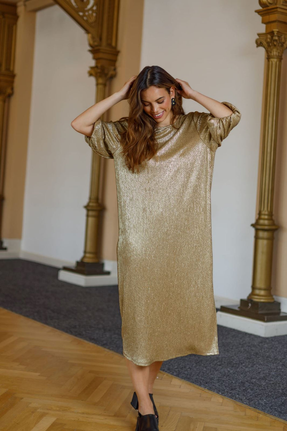 Forudbestilling - Black Colour - Bcglossy Dress 40713 - Golden Kjoler