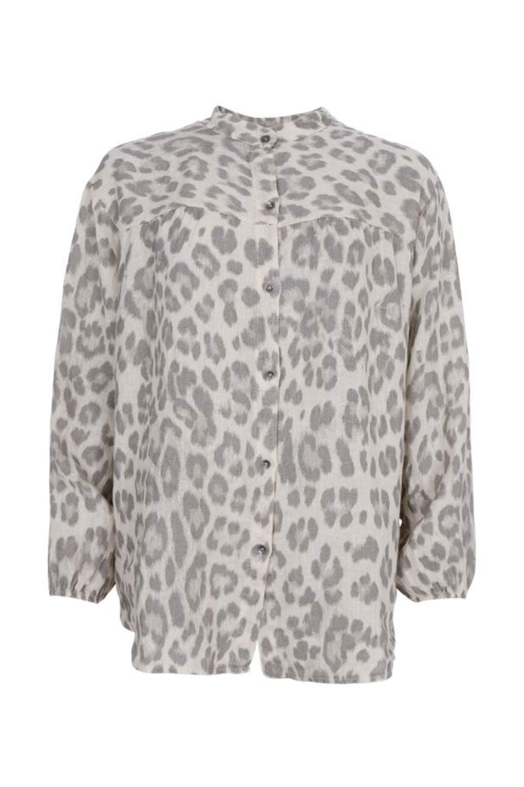 Forudbestilling - Black Colour - Bcmelina L/S Shirt Blouse 40841 - Natural Leo Skjorter