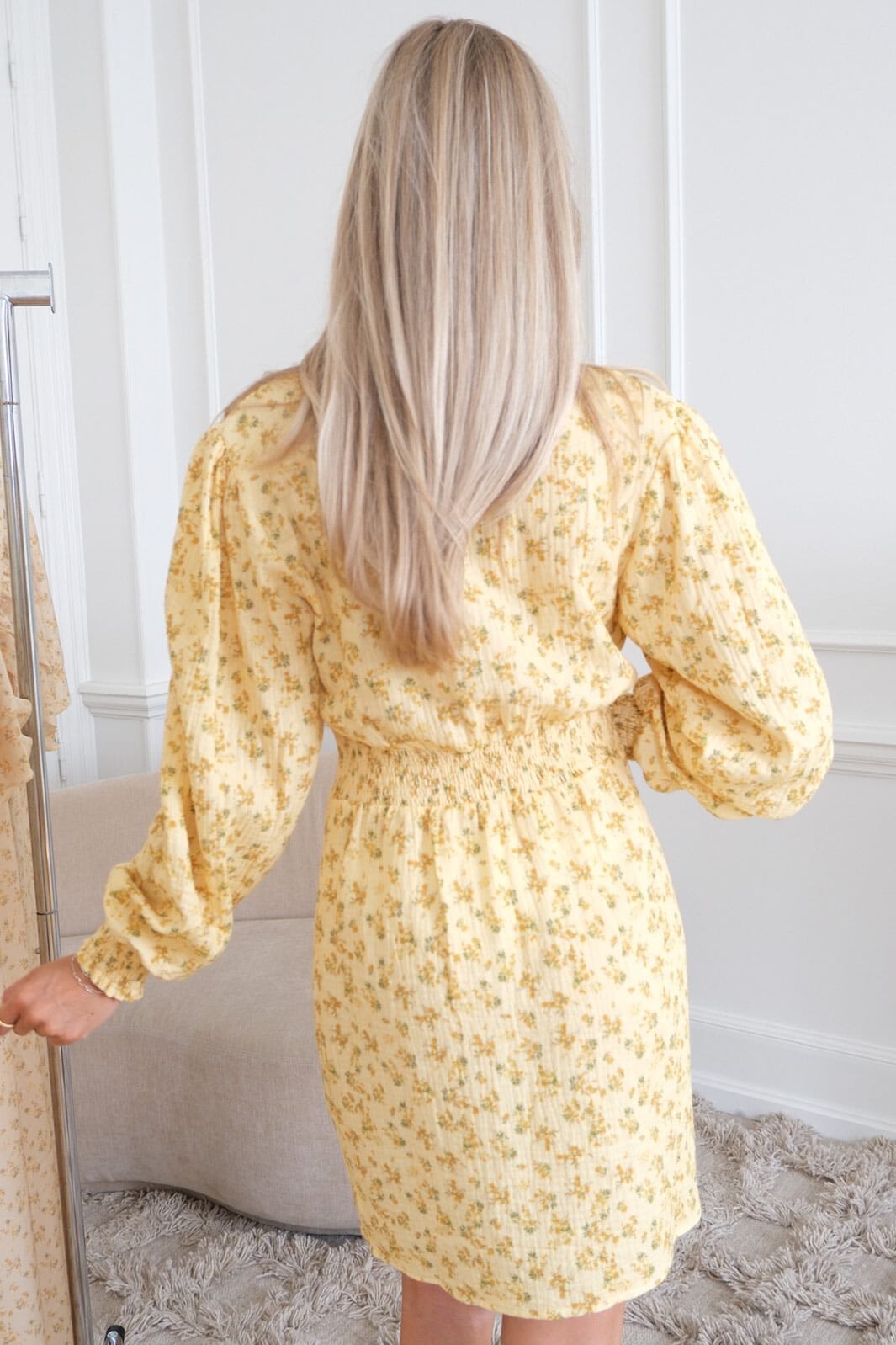 BYIC - Addyic Dress A23965 - Yellow Flower Print