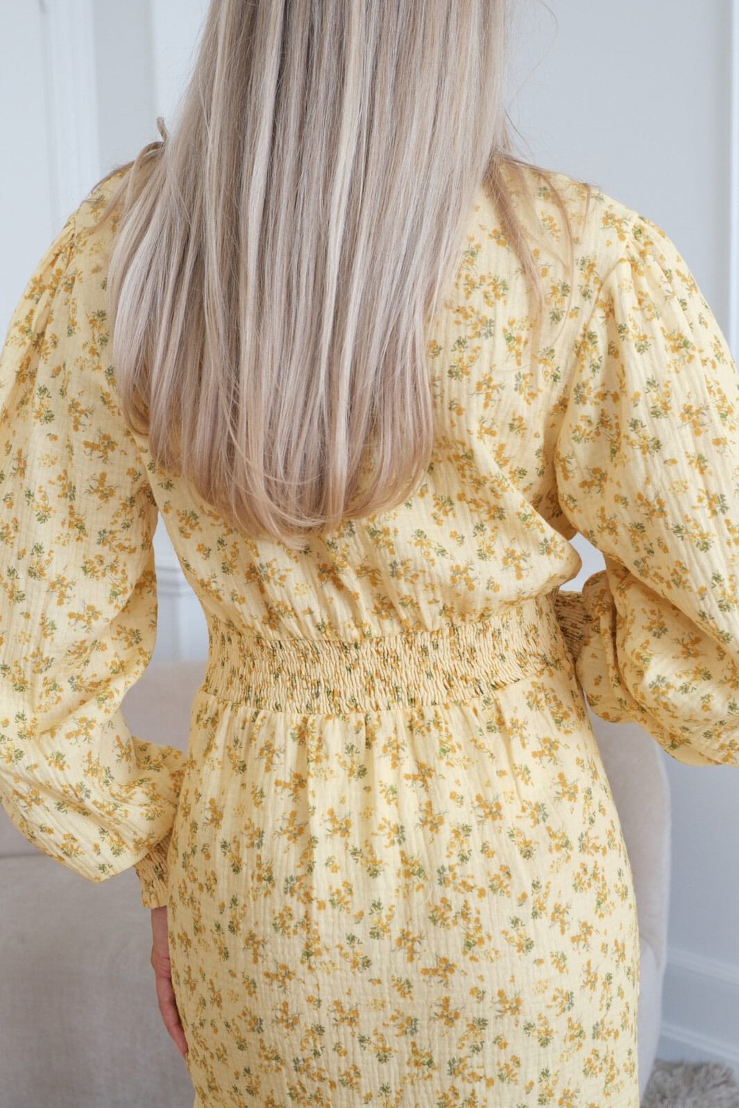 BYIC - Addyic Dress A23965 - Yellow Flower Print