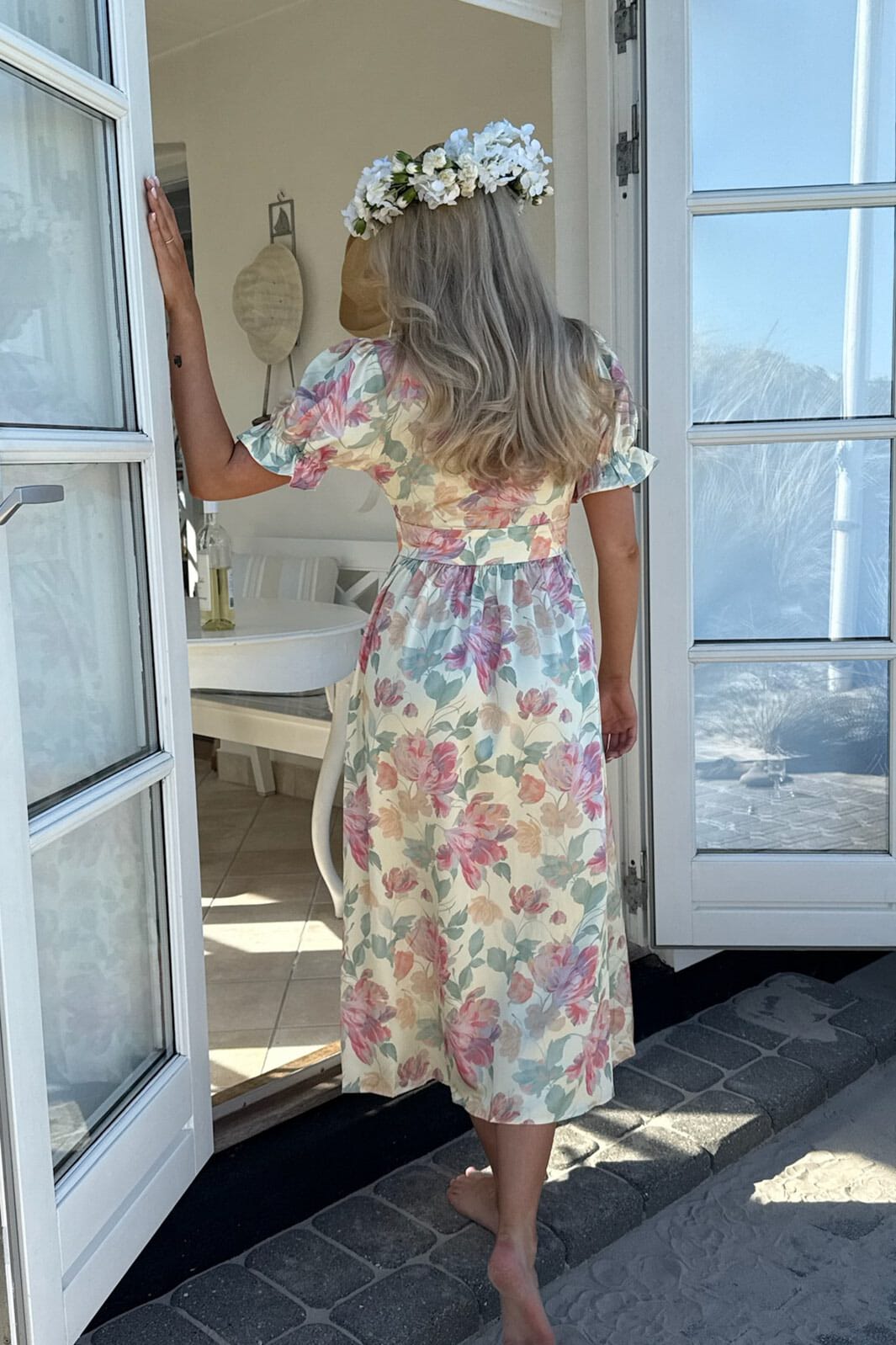 BYIC - Adelic Long Ss Dress A2366 - Pastel Garden