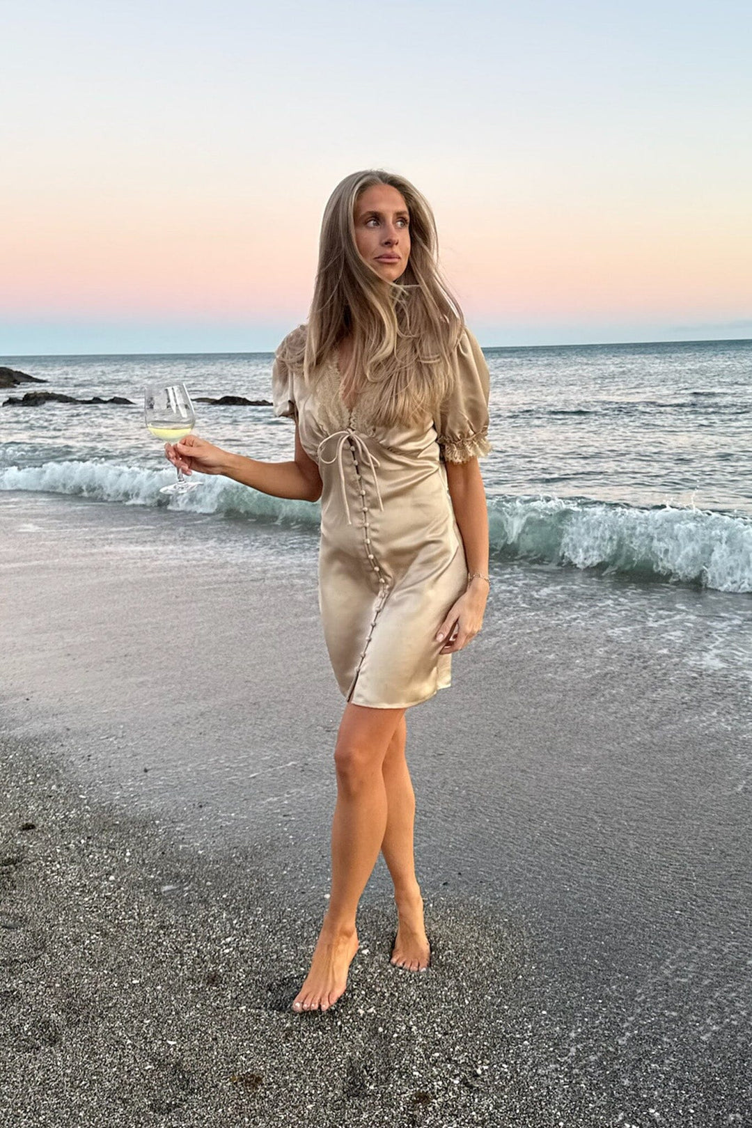 Forudbestilling - BYIC - Agneteic Dress A23835 - Light Brown Kjoler