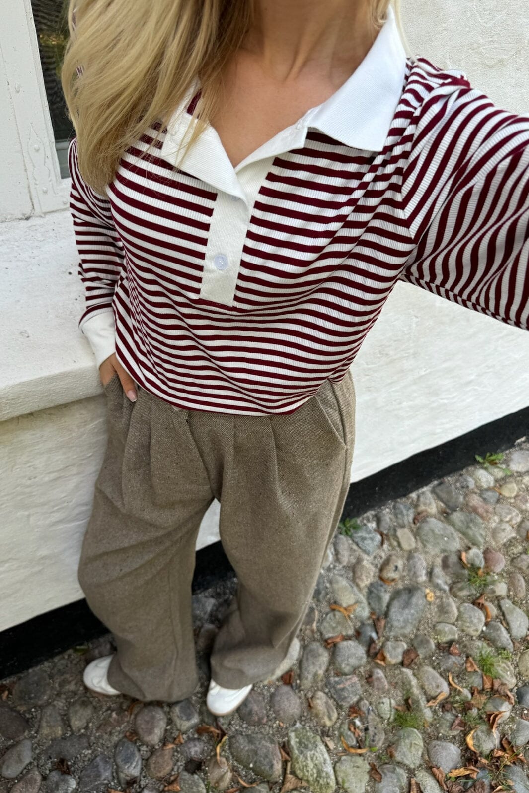 Forudbestilling - BYIC - Carlyic Polo A23708 - bs Bordeaux Stripes Bluser