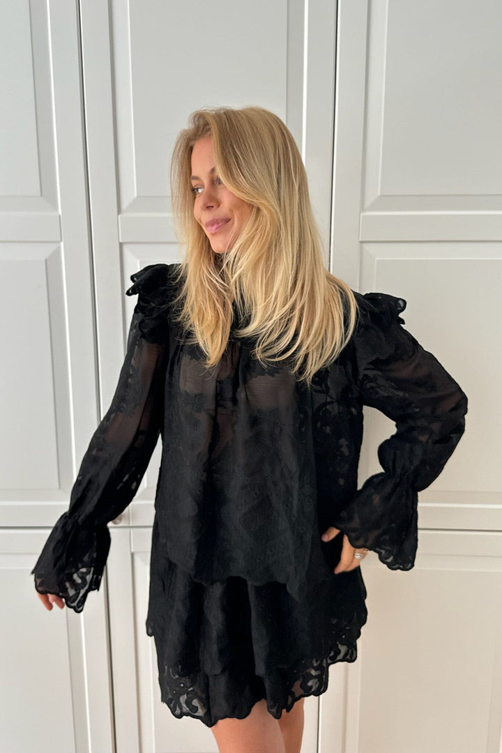 Forudbestilling - BYIC - Ellinoric Lace Shirt - vb Vintage Black Bluser