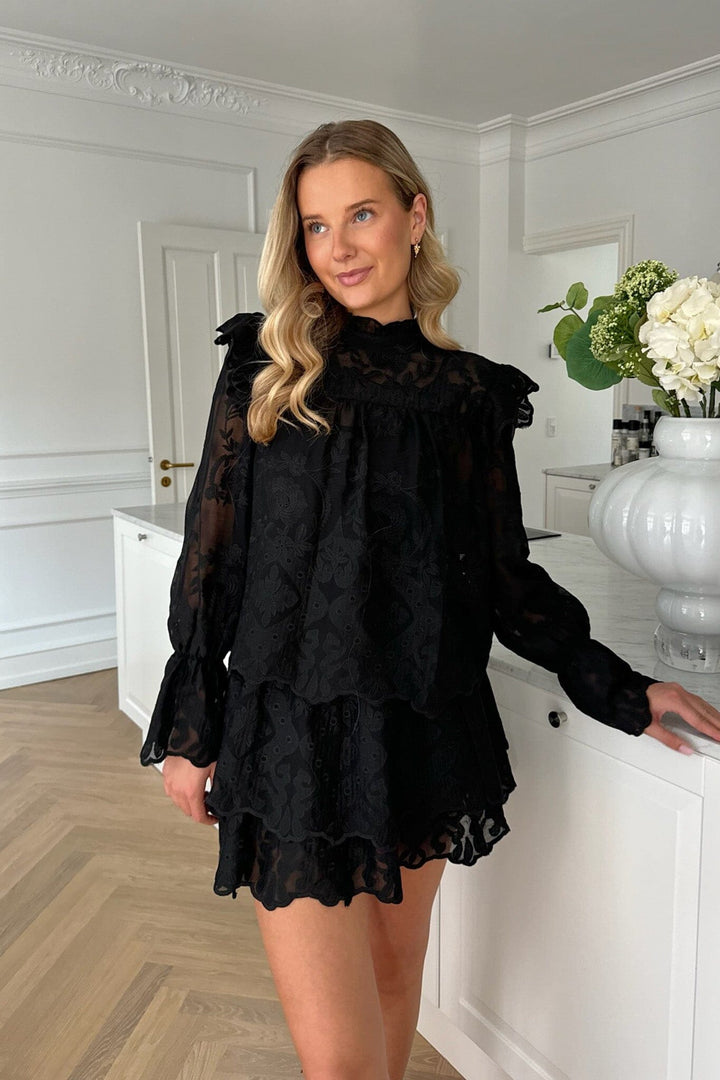 Forudbestilling - BYIC - Ellinoric Lace Shirt - vb Vintage Black Bluser