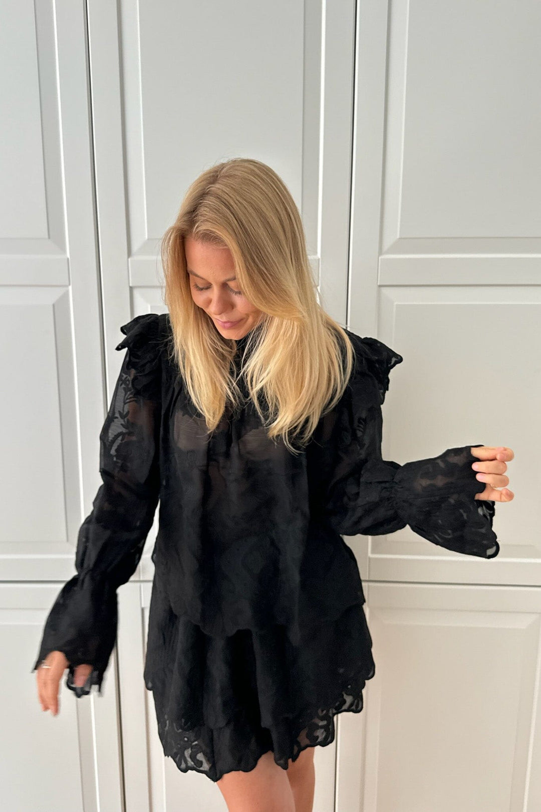 Forudbestilling - BYIC - Ellinoric Lace Shirt - vb Vintage Black Bluser