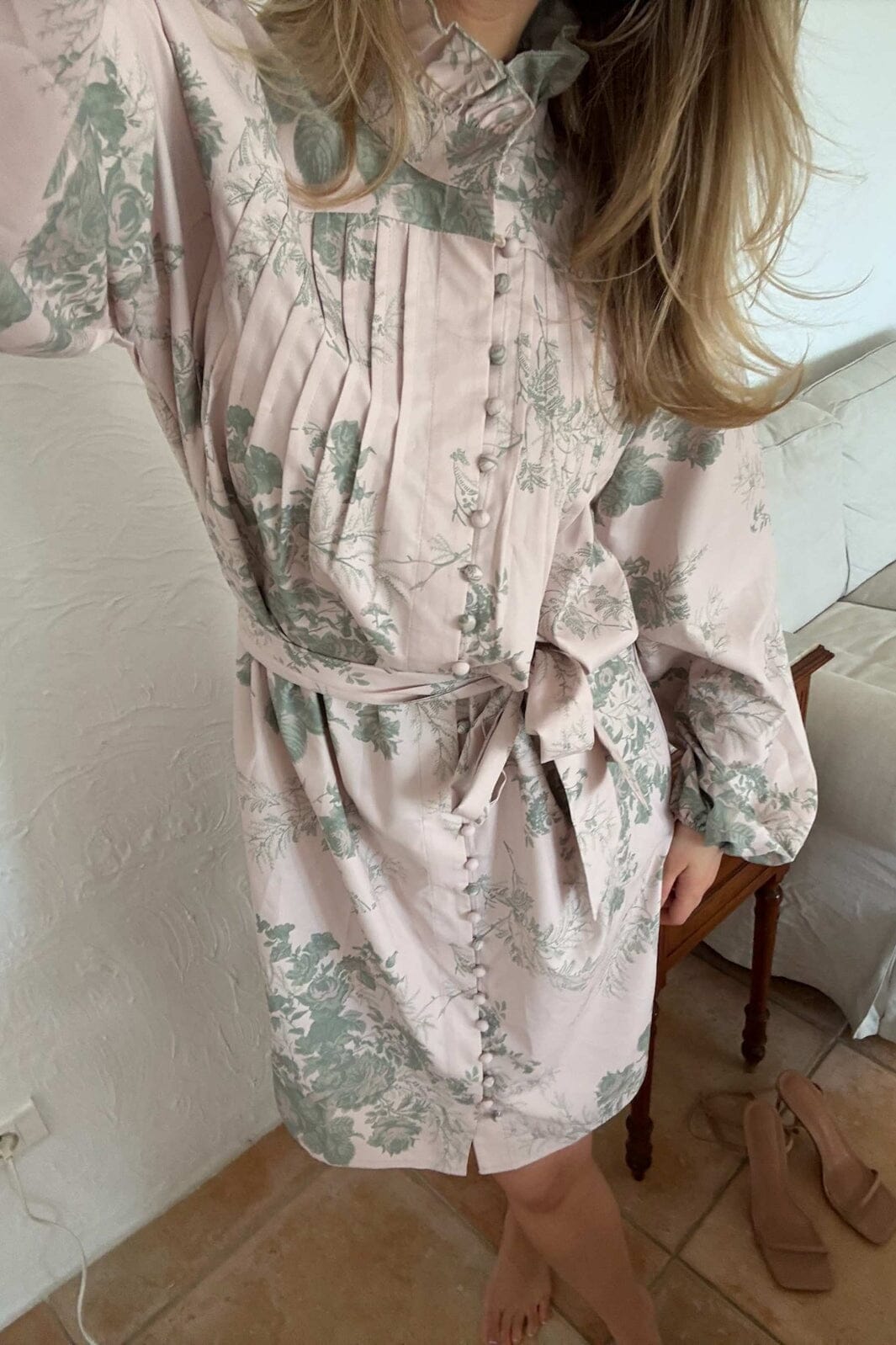 BYIC - Ingeborgic Dress A23879 - Rose Dusty Green Flower