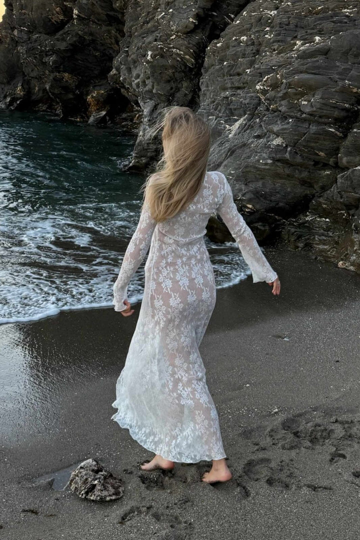 BYIC - Ivyic Long Dress 2612 - White Lace