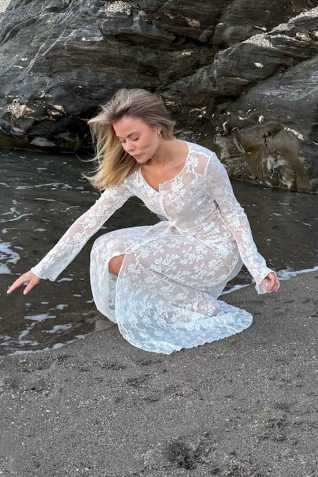 BYIC - Ivyic Long Dress 2612 - White Lace