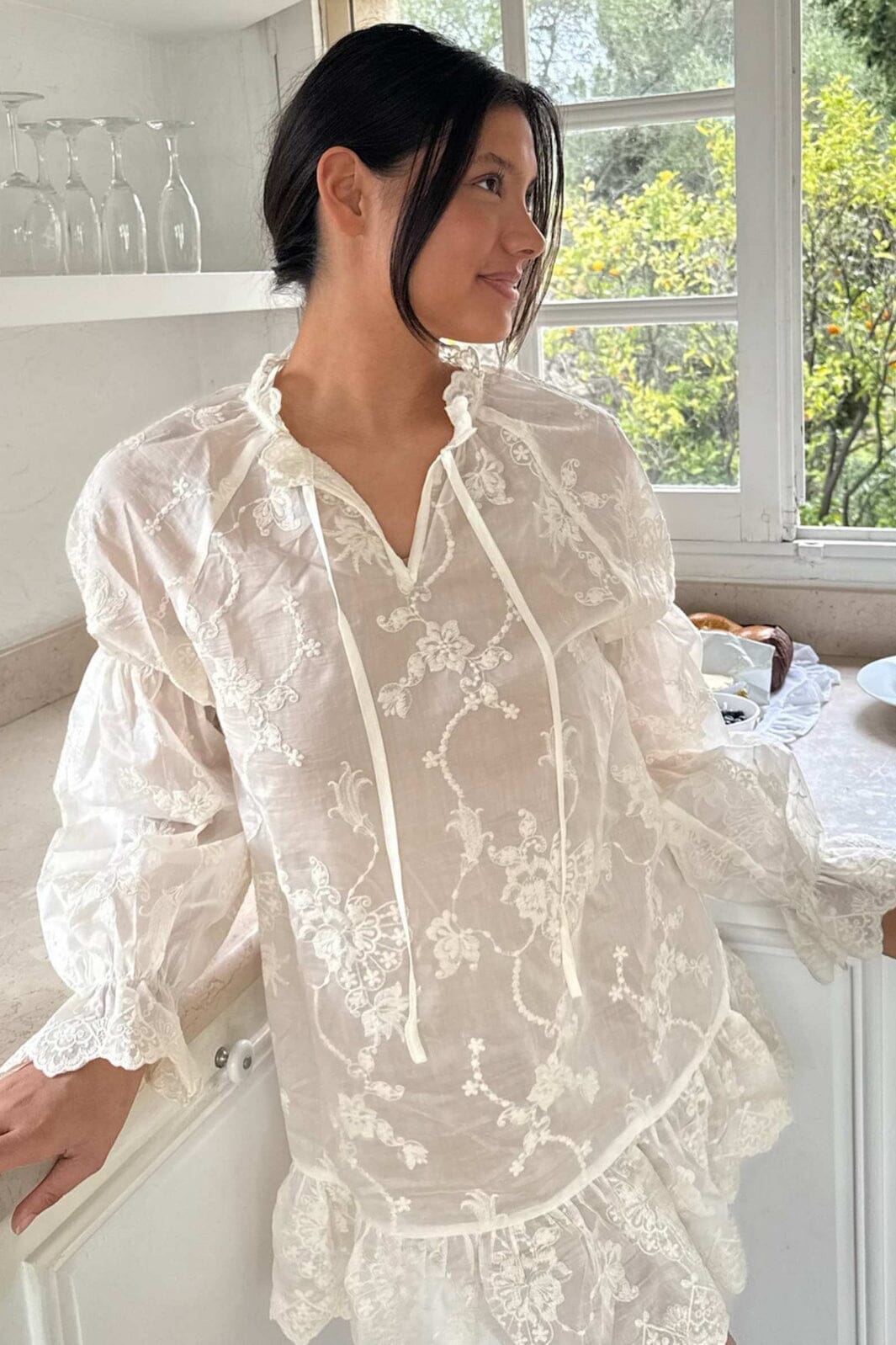 BYIC - Magdaic Dress A23845 - White Embroidery