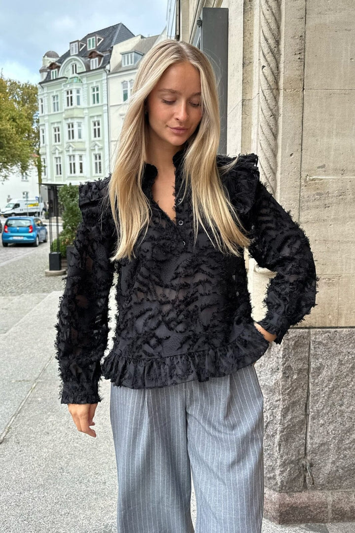 Forudbestilling - BYIC - Nuna Shirt - Feathery Black Skjorter