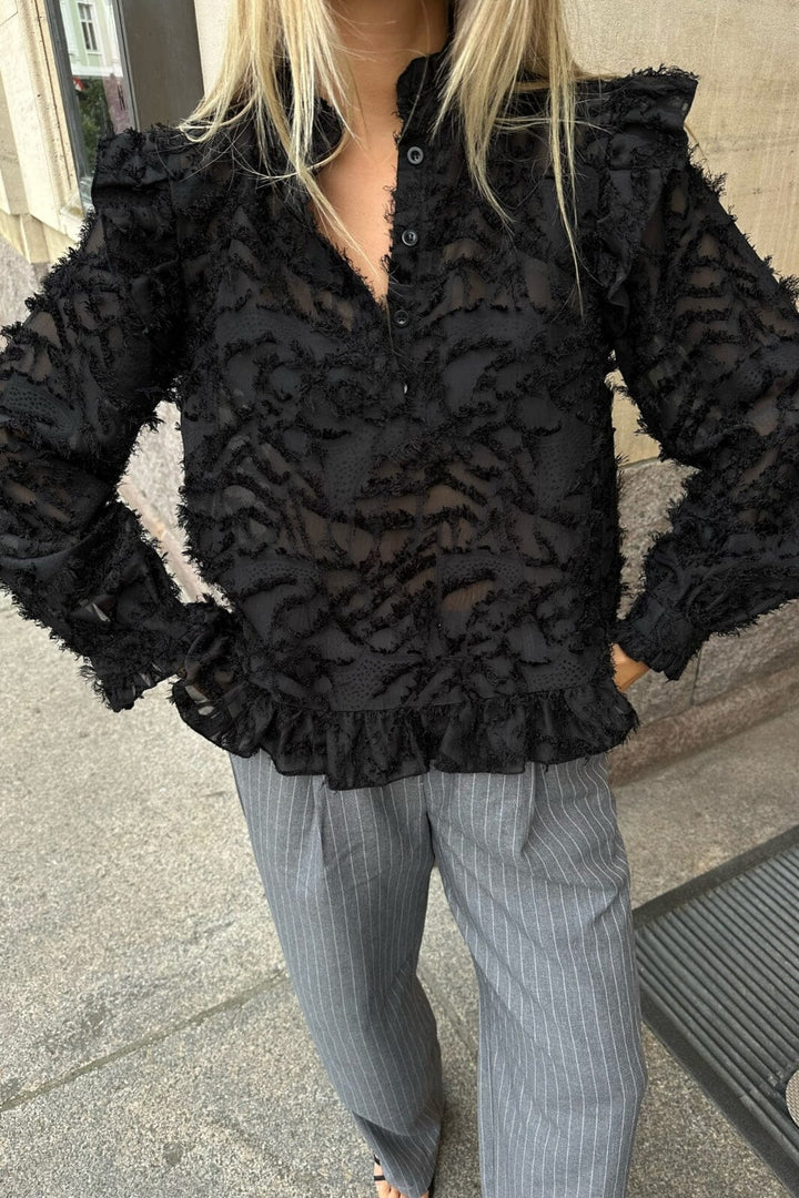 Forudbestilling - BYIC - Nuna Shirt - Feathery Black Skjorter