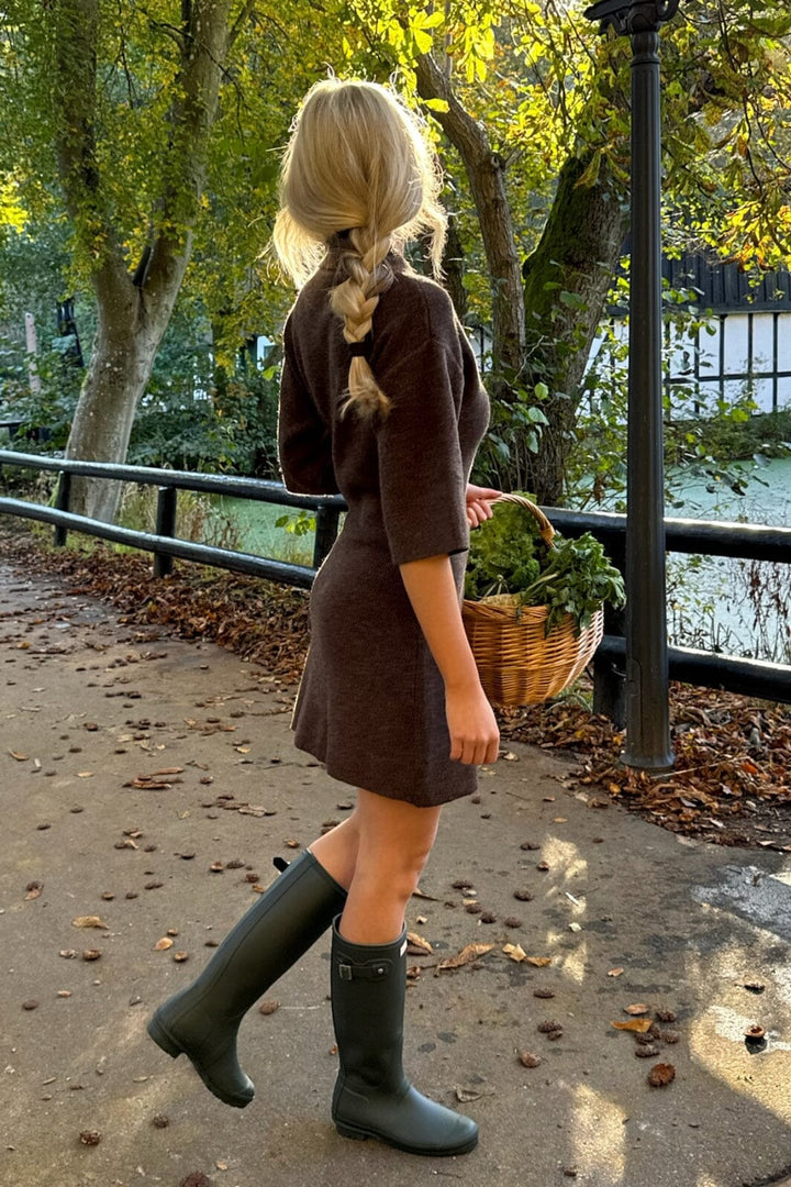 Forudbestilling - BYIC - Oliviaic Knit Dress H105-1 - Dbrown Dark Brown Kjoler