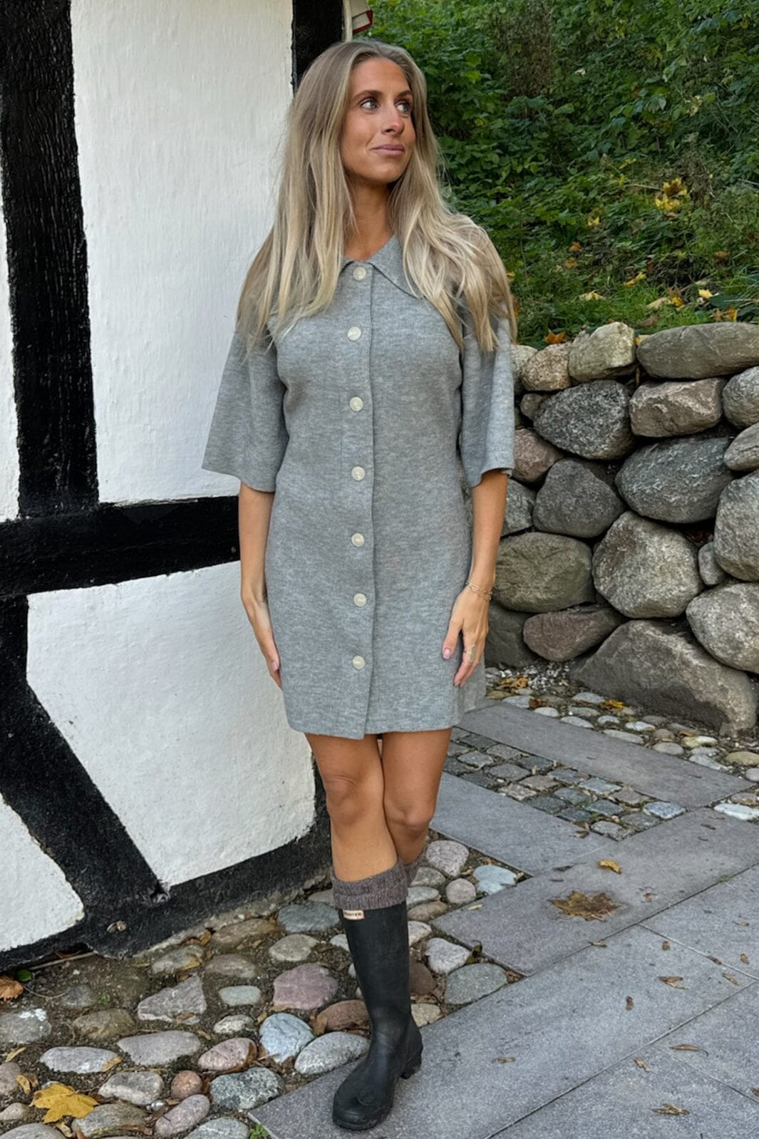 Forudbestilling - BYIC - Oliviaic Knit Dress H105-1 - Grey Grey Kjoler