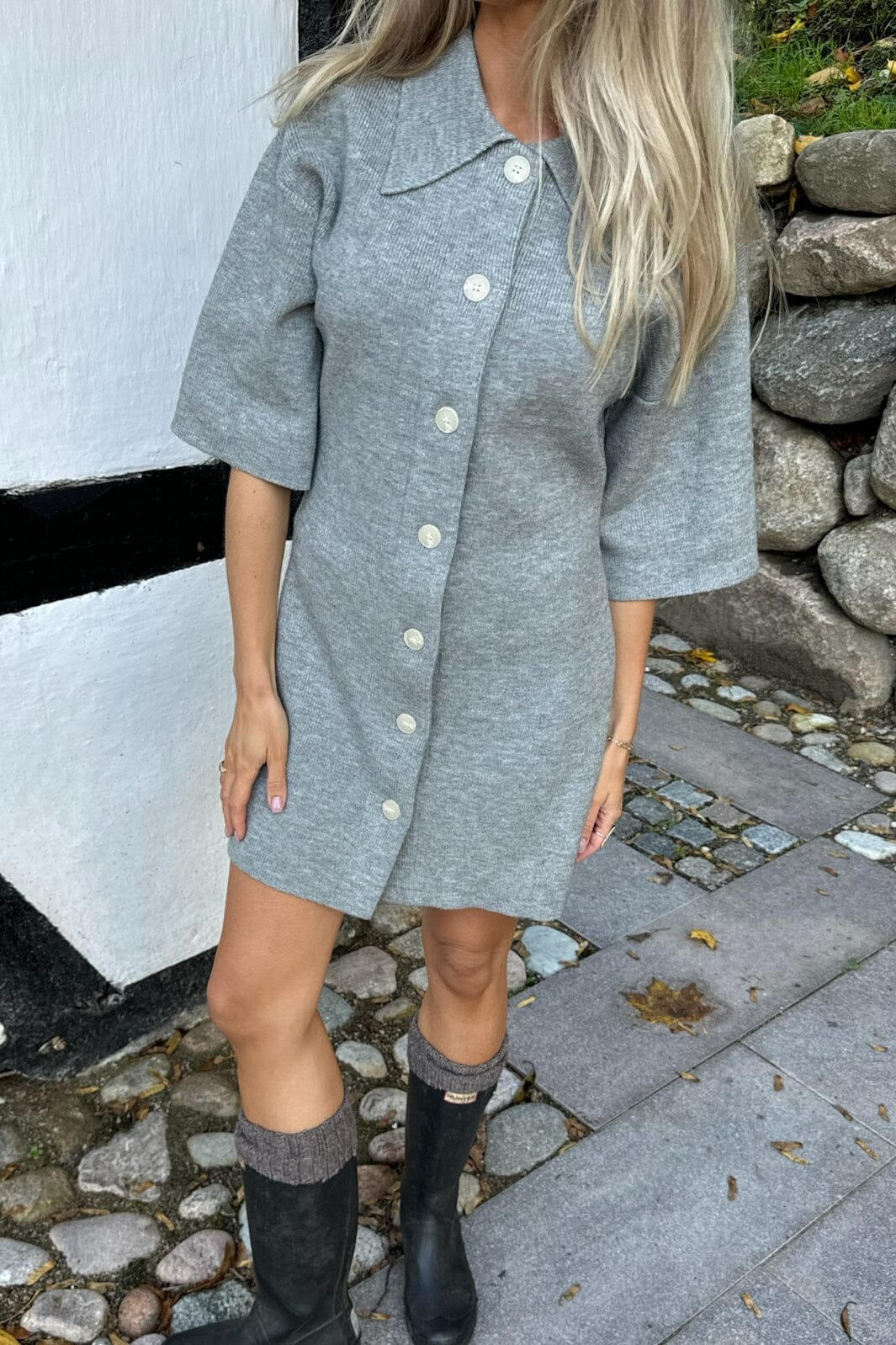 Forudbestilling - BYIC - Oliviaic Knit Dress H105-1 - Grey Grey Kjoler