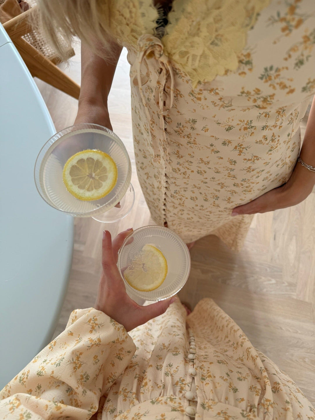 Forudbestilling - BYIC x Molly&My - Adelic Long Dress A2327 - Yellow Flower Print Kjoler