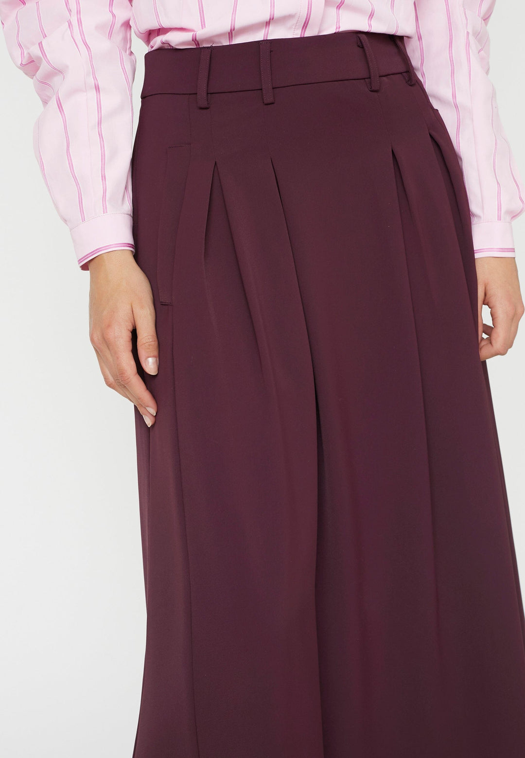 Forudbestilling - Co´Couture - Anyacc Pleat Skirt 34178 - 87 - Winered Nederdele