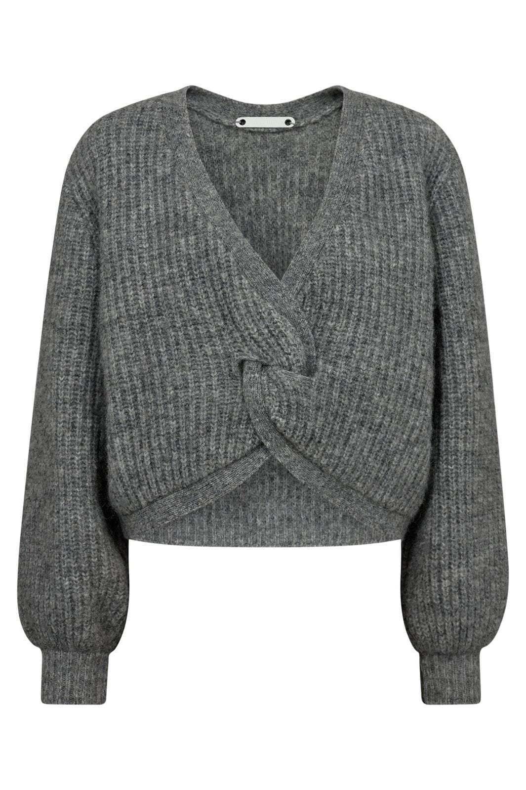 Forudbestilling - Co´couture - Cozycc Lurex Twist Knit 32132 - 57 Grey Melange Strikbluser