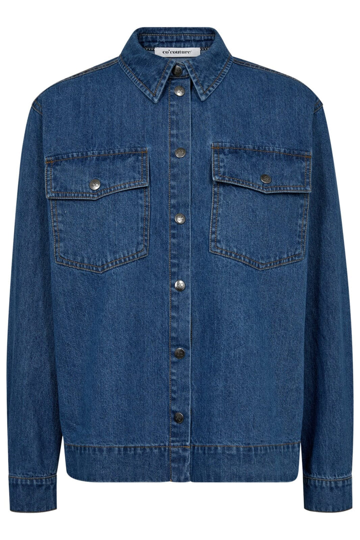 Forudbestilling - Co´couture - Delinacc Denim Shirt 35724 - 555 Dark Denim Skjorter