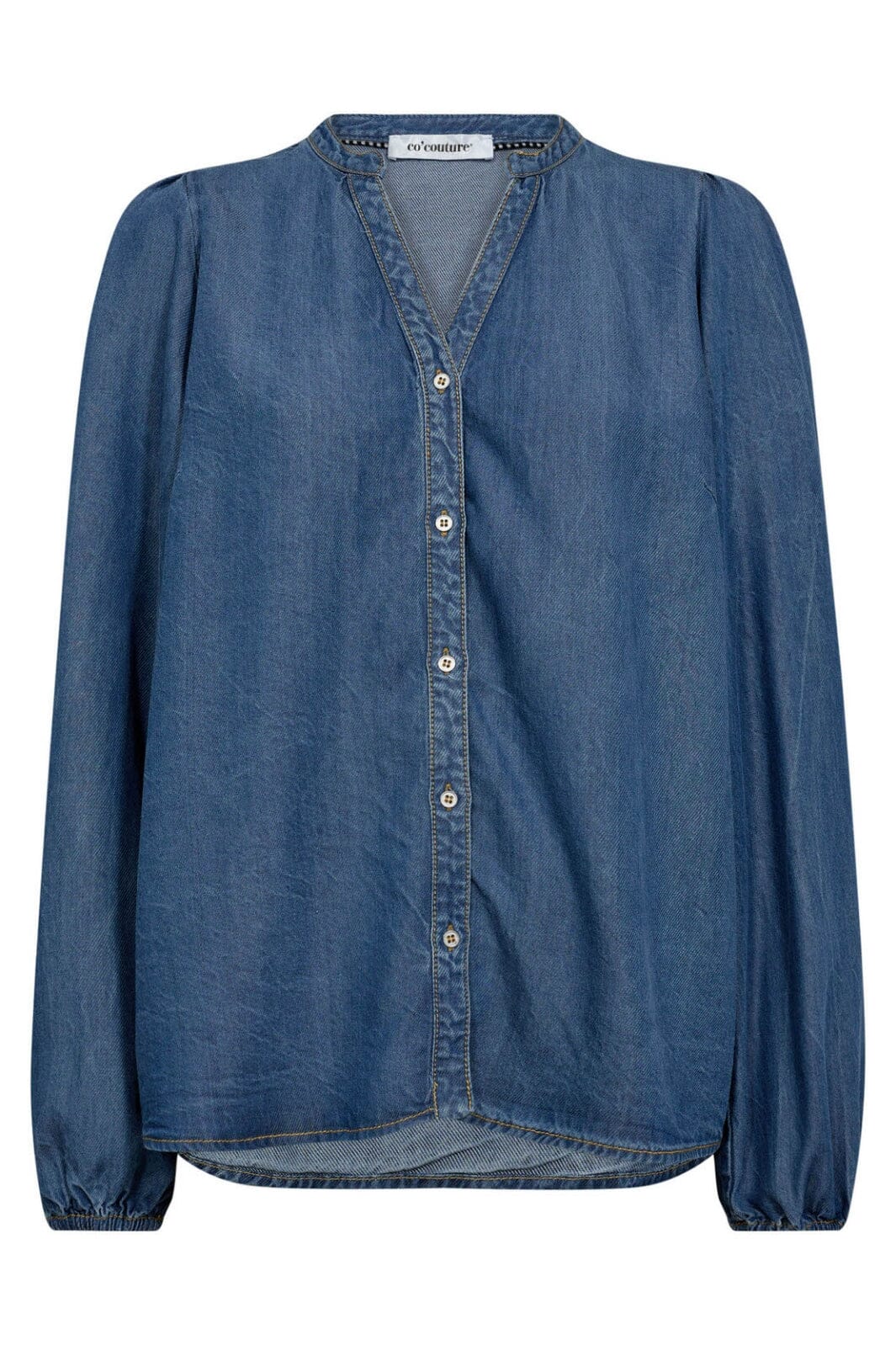 Co´Couture - Denimcc V-Shirt 35860 - 552 - Denim Blue