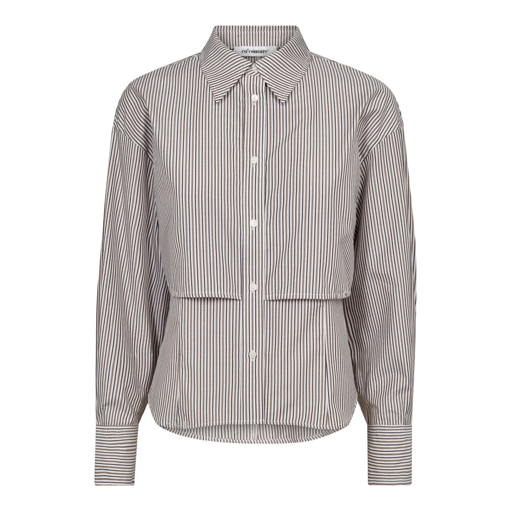 Forudbestilling - Co´Couture - Lineycc Double Layer Shirt 35735 - 154 Walnut Skjorter