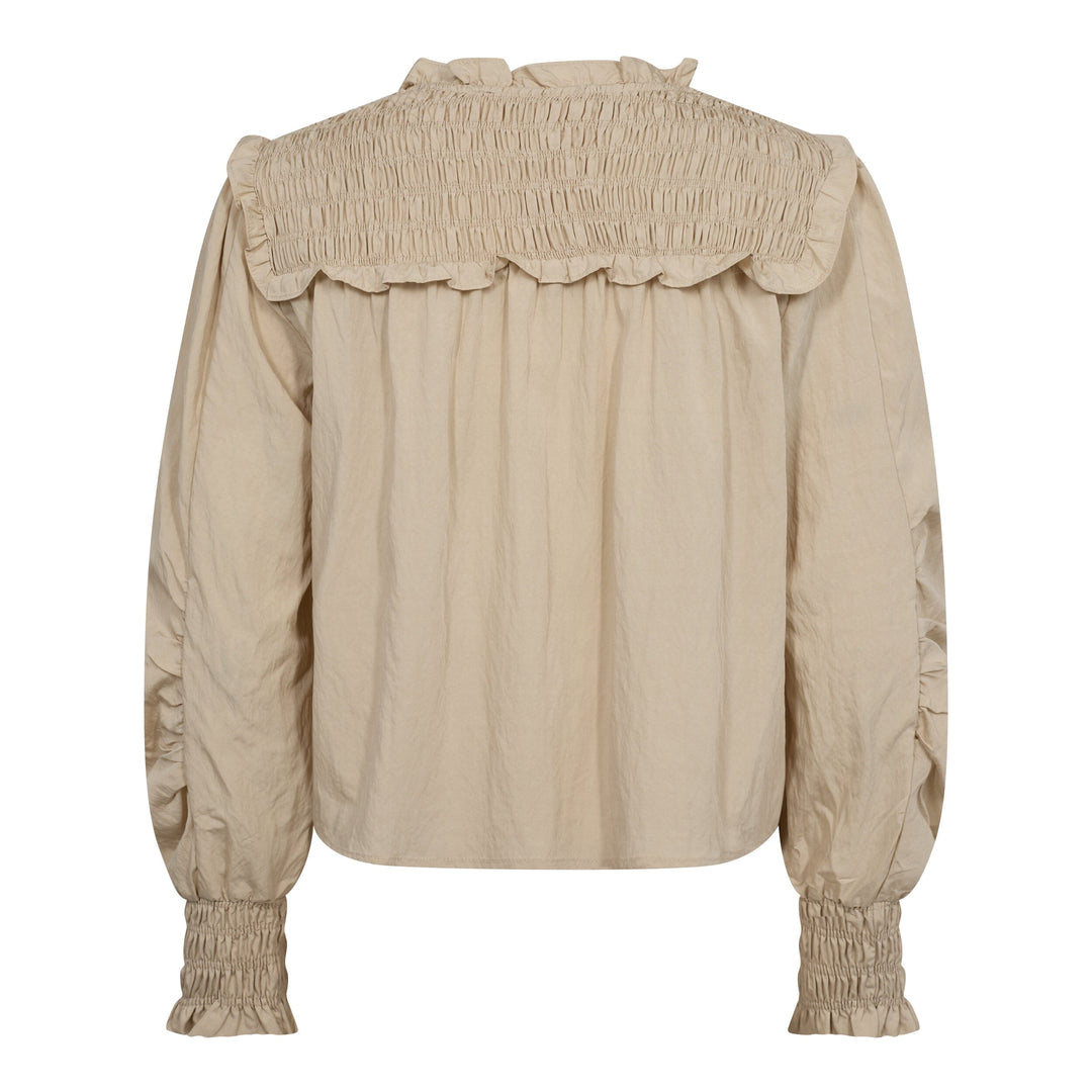 Forudbestilling - Co´couture - Vivacc Smock Blouse 35738 - 108 Powder Skjorter