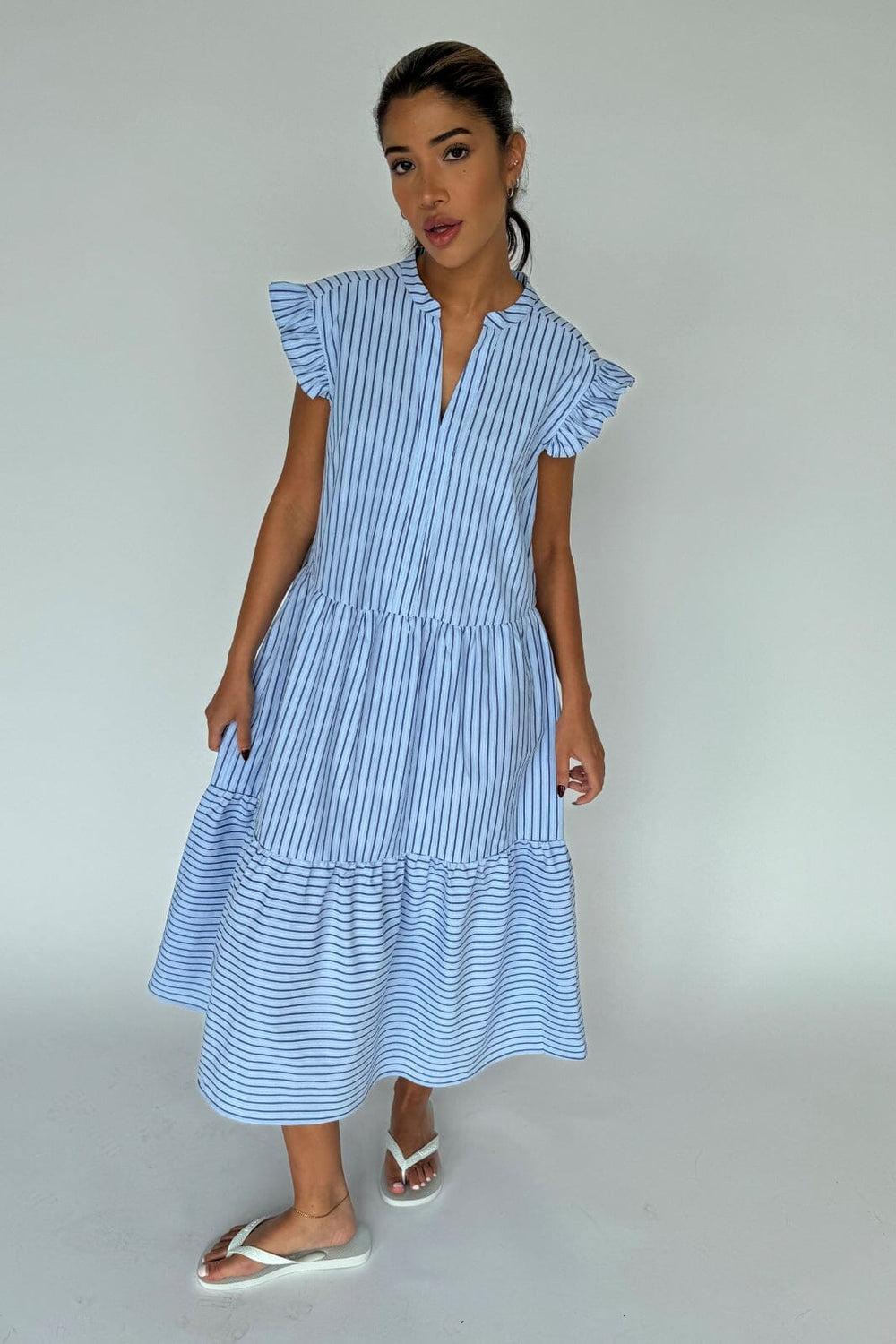 Continue - Bea Stripe Long 14795 - Blue Stripe