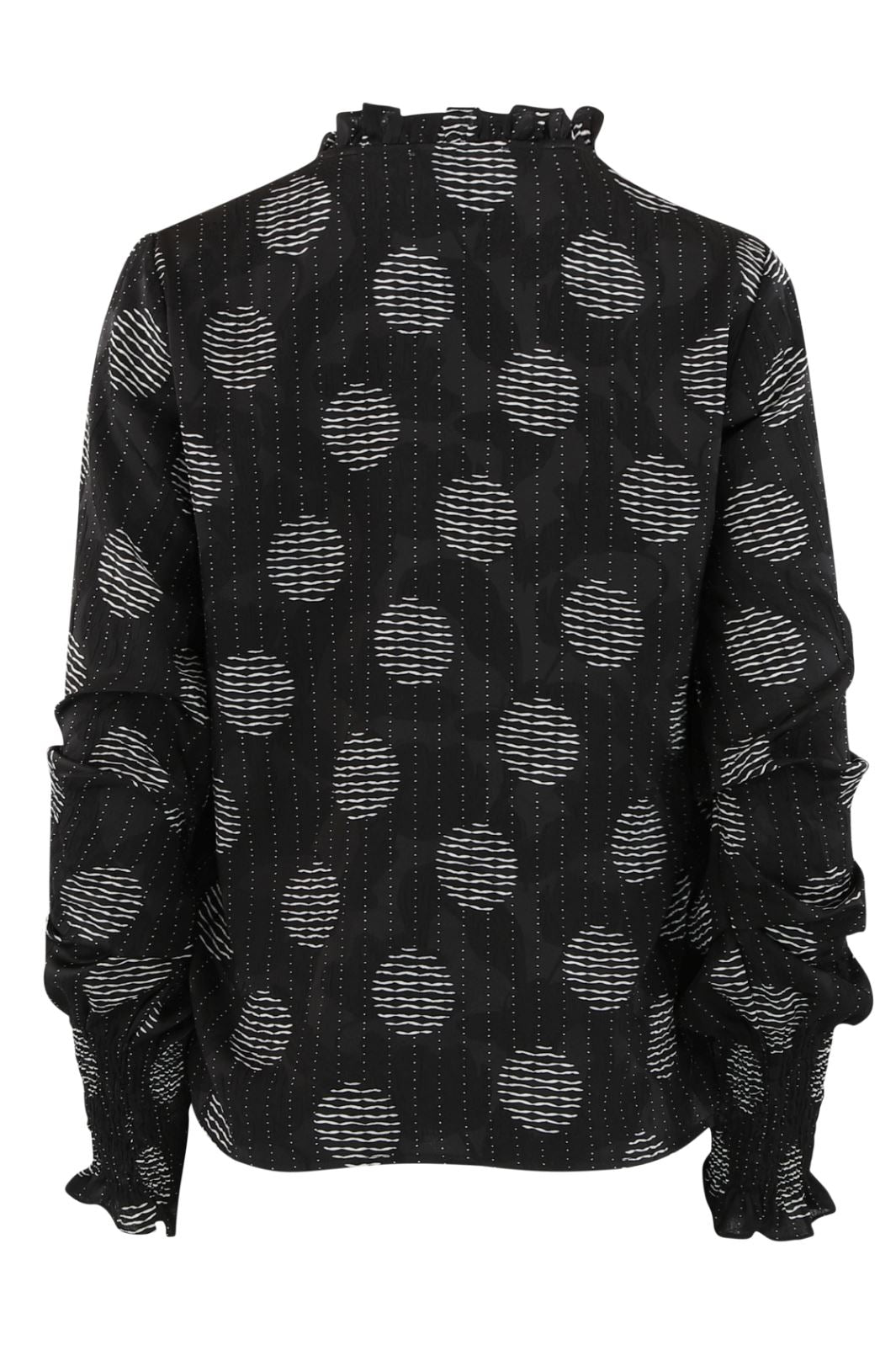 Forudbestilling - Continue - Oda Cirkel Print 14662 - Black Print Bluser