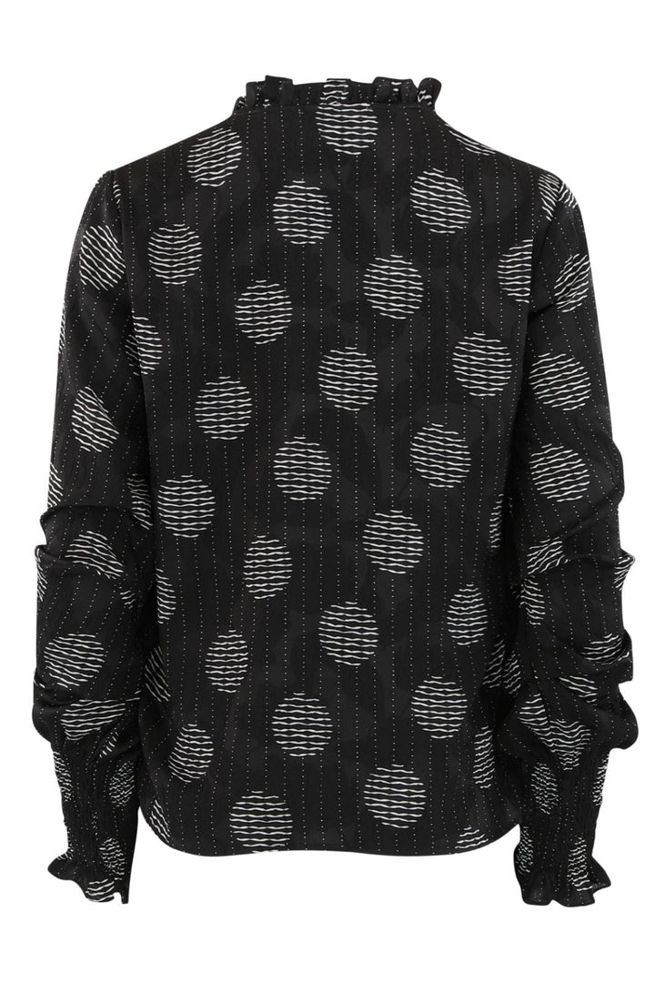 Forudbestilling - Continue - Oda Cirkel Print 14662 - Black Print Bluser