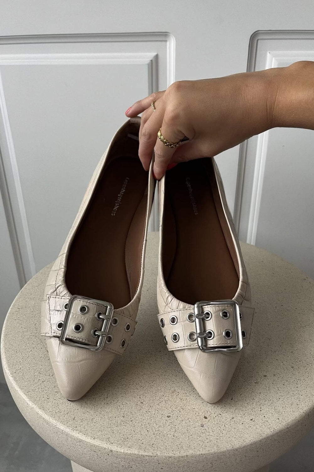 Forudbestilling - Copenhagen Shoes - The Reason Why - 2061 Creame Crc. Ballerinaer