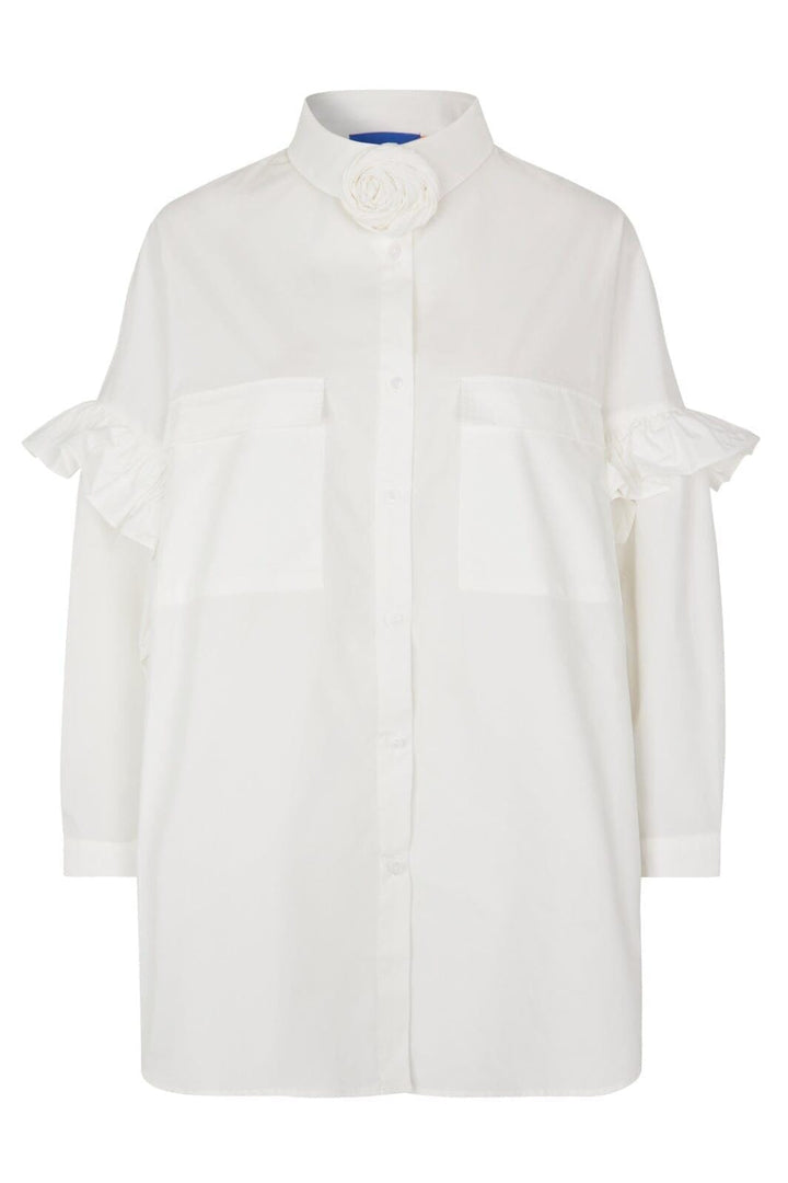 Cras - Flower Shirt - 1000 1000 White Skjorter