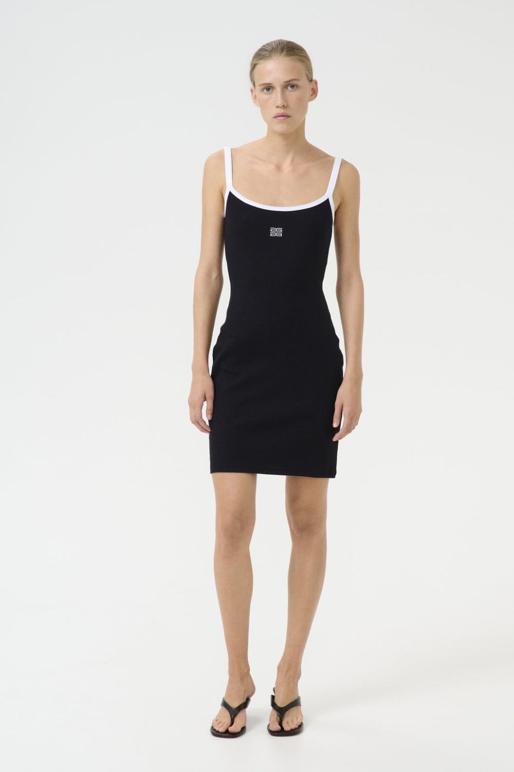 Gestuz - Gzdrew Contrast Logo Strap Dress 10910278 - 100017 - Black