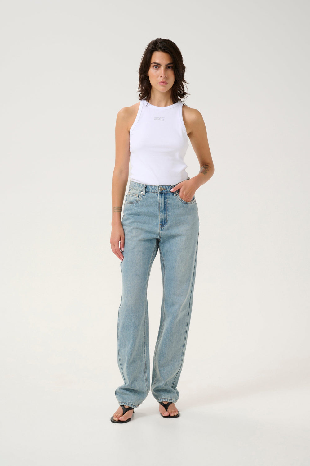 Forudbestilling - Gestuz - Gzdrew Logo Tank 2.0 - 110601 Bright White Toppe