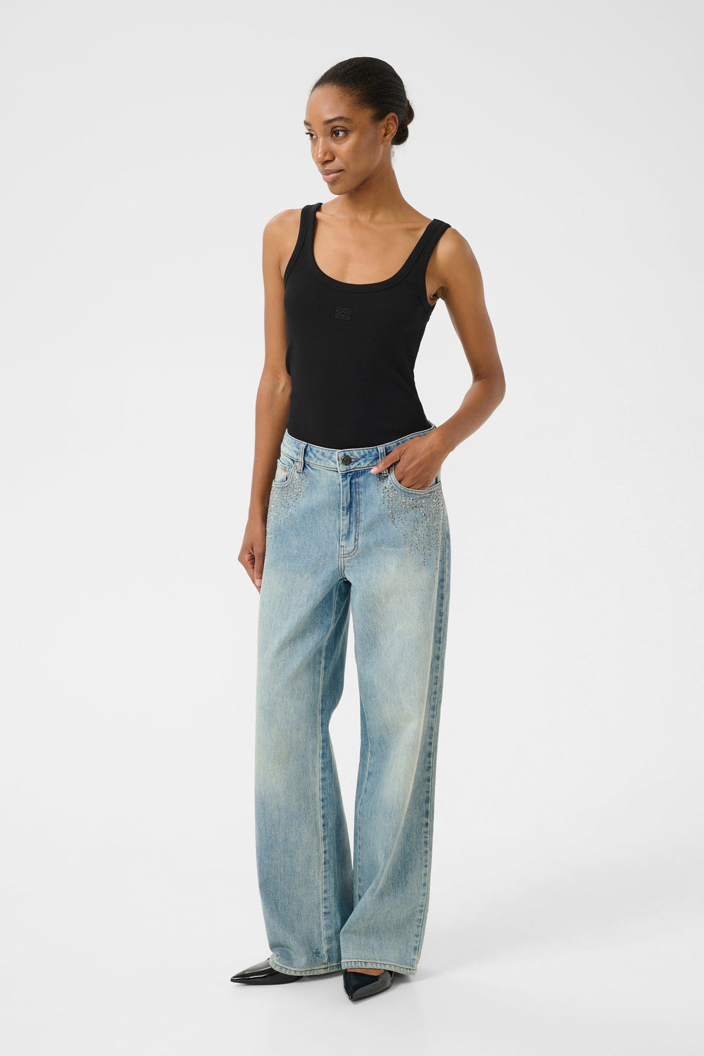 Forudbestilling - Gestuz - Gzdrew Logo Top 2.0 - 100017 Black Toppe