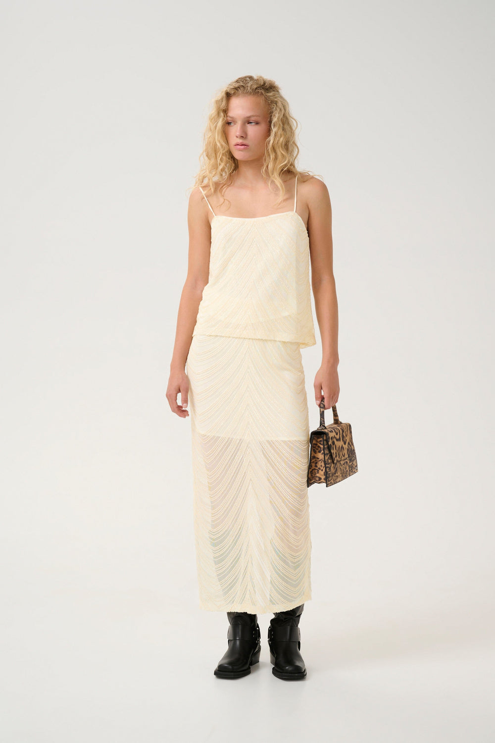 Forudbestilling - Gestuz - Gzglira Top - 107274 Butter Yellow Sequins Toppe