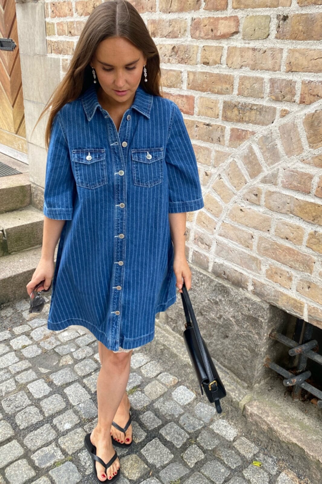 Forudbestilling - Global Funk - Mira-G - P52 Midt Blue Stripe Kjoler