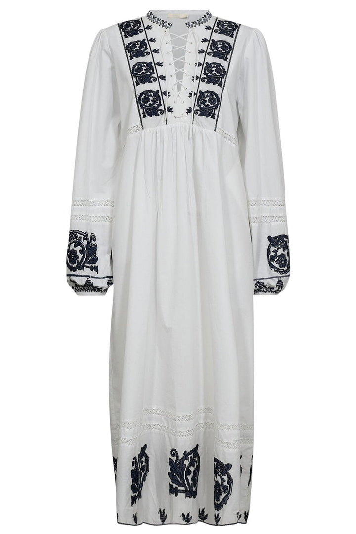 Forudbestilling - Gossia - Adelago Dress G2346 - White - Blue Kjoler