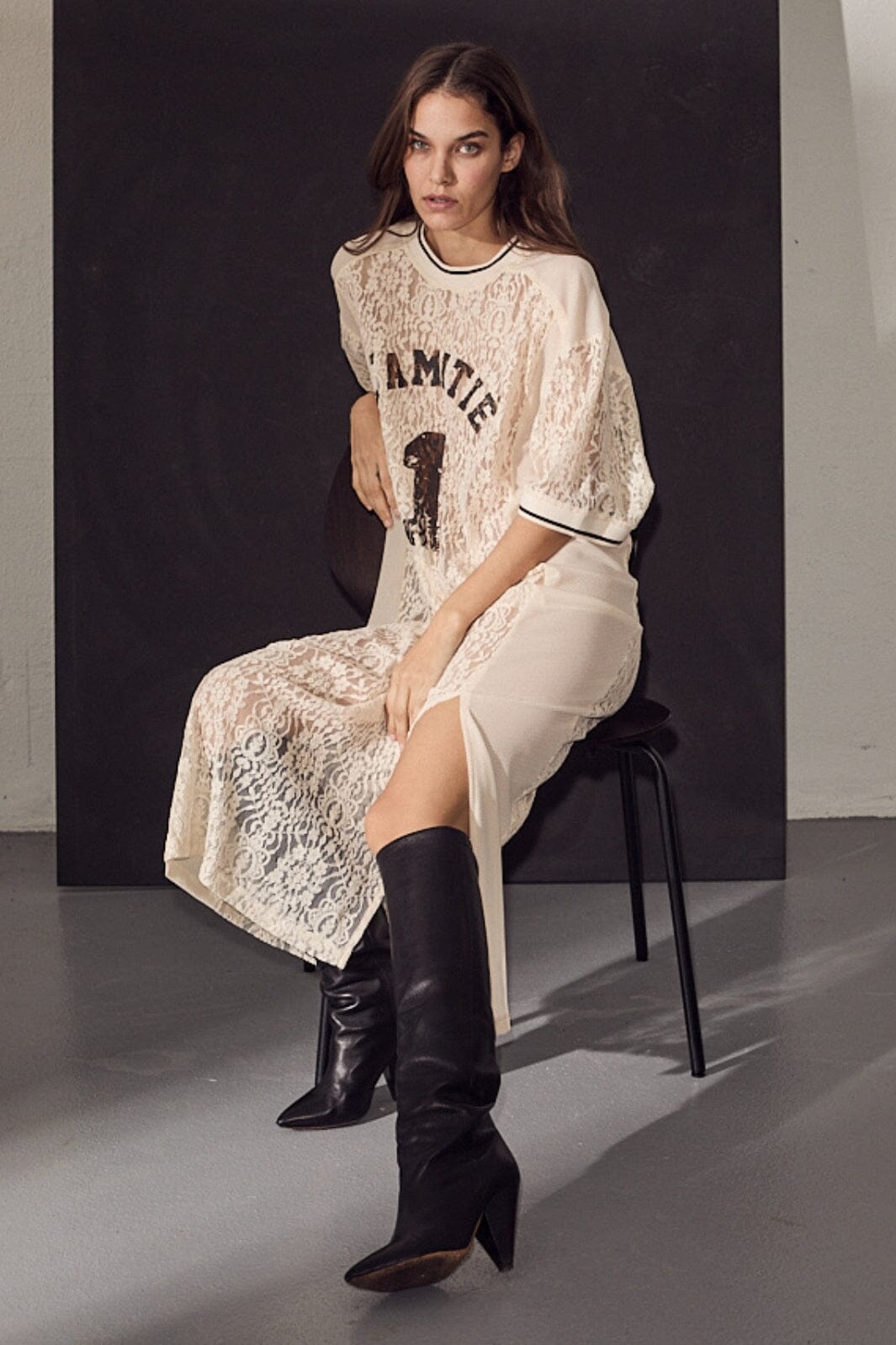 Forudbestilling - Haute L'Amitié - Lace Football Dress HL10024 - Pearl Kjoler