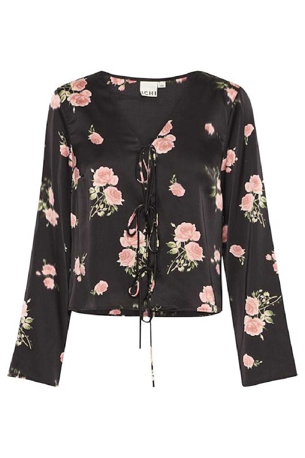 Forudbestilling - Ichi - Ixrose Sh - 205101 Black W/ Pink Skjorter