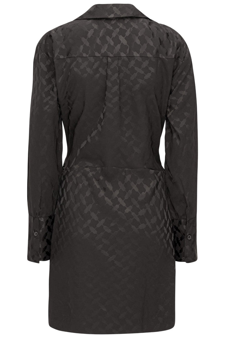 Forudbestilling - Karmamia - Ivy Wrap Dress - Black Keffiyeh Jacquard (September)) Kjoler
