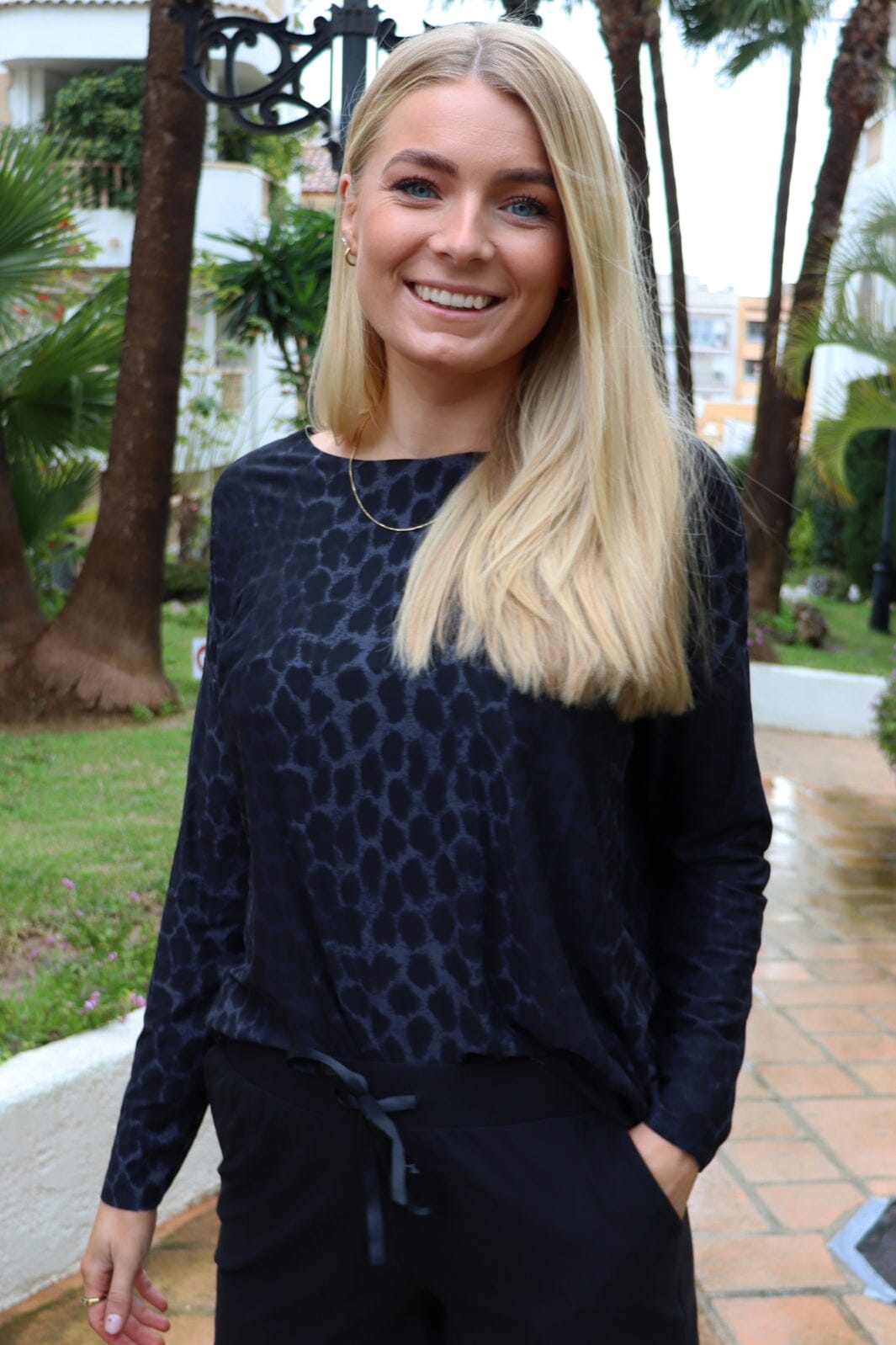 Liberte - Alma-Ls-Top 9504 - Dark Grey Leo