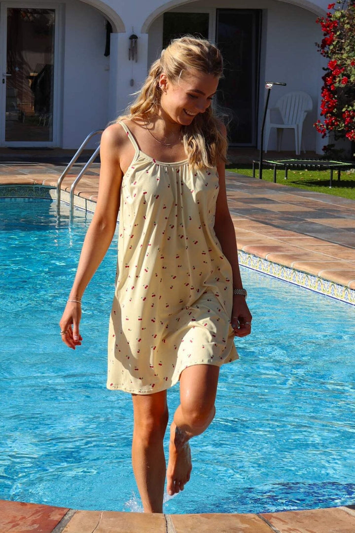 Liberte - Alma-Short-Strap-Dress 9588 - Yellow Cherry